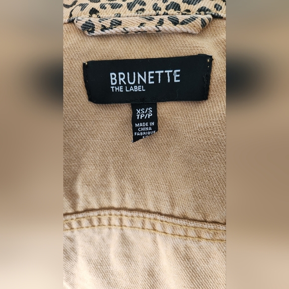 Brunette the label Leopard Print Jean Jacket - Size XS - Picture 4 of 9